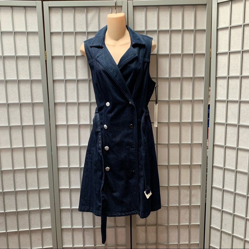 NWT White House Black Market denim dress size 14
